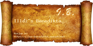 Illés Benedikta névjegykártya